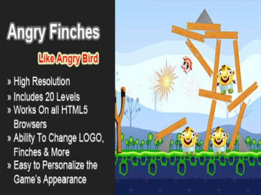 Play Angry Finches Funny Physic Game for Kids