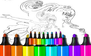 Play Anime Blue Mermaid Coloring