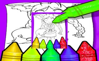 Play Anime Fox Girl Cute Coloring Pages