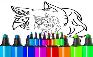 Play Anime Wolf Girl Coloring Pages