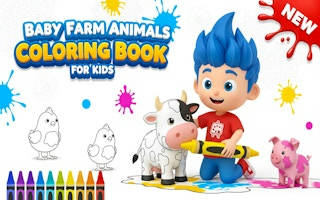 Play Baby Farm Animals Coloring Book for Kids