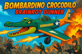 Play Bombardino Crocodilo Brainrot Gunner