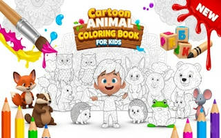 Play Cartoon Animal Coloring Book for Kids