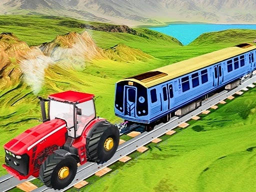 Play Chain Tractor Train Towing Game 3D