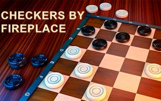 Play Checkers by Fireplace