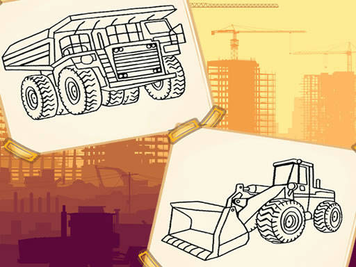 Play Construction Trucks Coloring