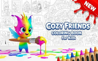 Play Cozy Friends Coloring Book for Kids