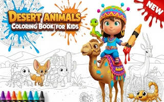 Play Desert Animals Coloring Book for Kids