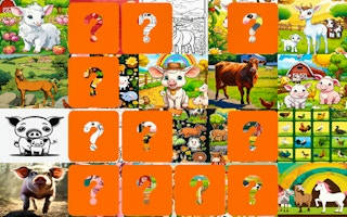 Play Farm Animals Memory Cards