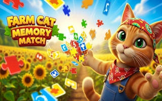 Play Farm Cat Memory Match
