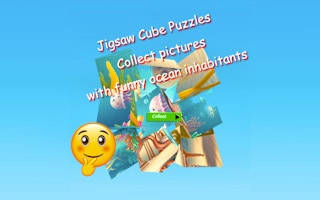 Play Jigsaw Cube Puzzles Collect Pictures of Funny Ocean Inhabitants