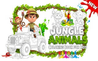 Play Jungle Animals Coloring Book for Kids