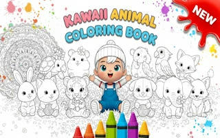 Play Kawaii Animal Coloring Book
