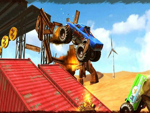 Play Monster Truck Impossible Track Plane Simulator