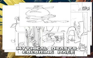 Play Mythical Beasts Coloring Page