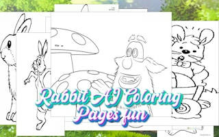 Play Rabbit AI Coloring  Pages fun