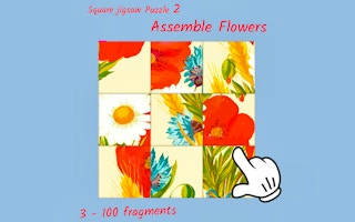 Play Square jigsaw Puzzle 2 - Assemble Flowers