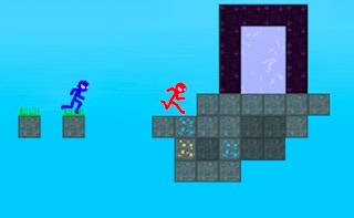 Play Stickman Blockworld Parkour 2