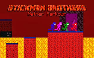 Play Stickman Brothers Nether Parkour