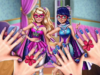 Play Superhero Princesses Nails Salon