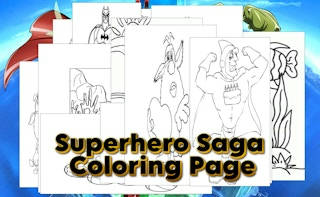 Play Superhero Saga Coloring Page