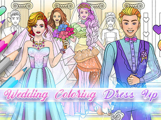 Play Wedding Coloring Dress Up Game