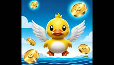 A Duck Collecting Coins