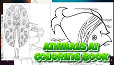 Animals AI Coloring Book