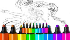 Anime Blue Mermaid Coloring