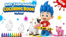 Baby Farm Animals Coloring Book for Kids