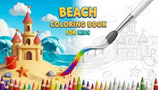 Beach Coloring Book for Kids