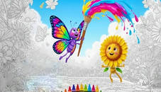 Butterflies and Flowers Coloring Book for Kids
