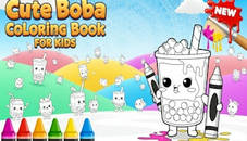 Cute Boba Coloring Book for Kids
