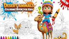 Desert Animals Coloring Book for Kids