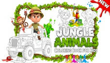 Jungle Animals Coloring Book for Kids