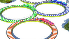 Lowpolly Train Racing Game