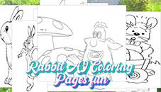 Rabbit AI Coloring  Pages fun