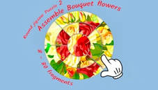 Round jigsaw Puzzle 2 - Assemble Bouquet flowers