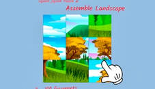 Square jigsaw Puzzle 2 - Assemble Landscape