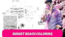 Sunset Beach Coloring