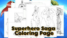 Superhero Saga Coloring Page