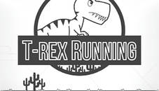 T-Rex Running Black and White