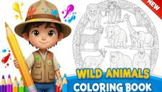 Wild Animals Coloring Book